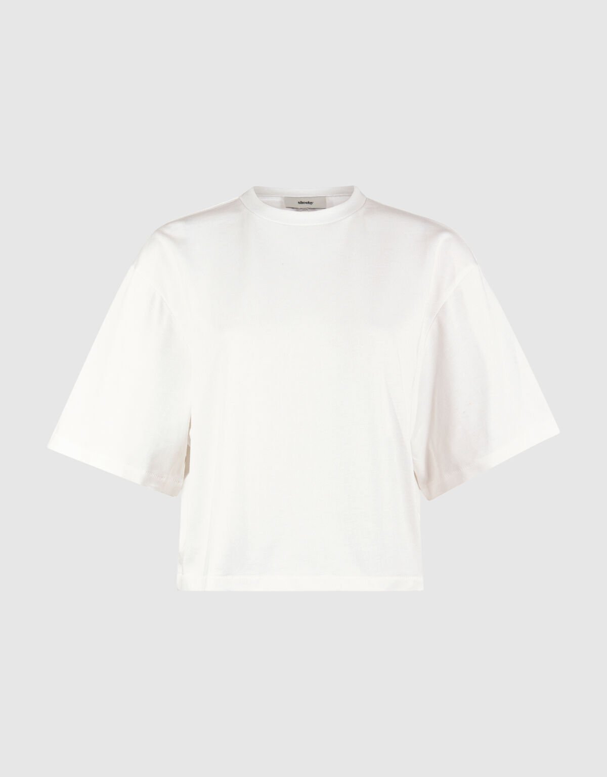 Cropped Boxy Fit T-shirt Wit SHOEBY WOMEN