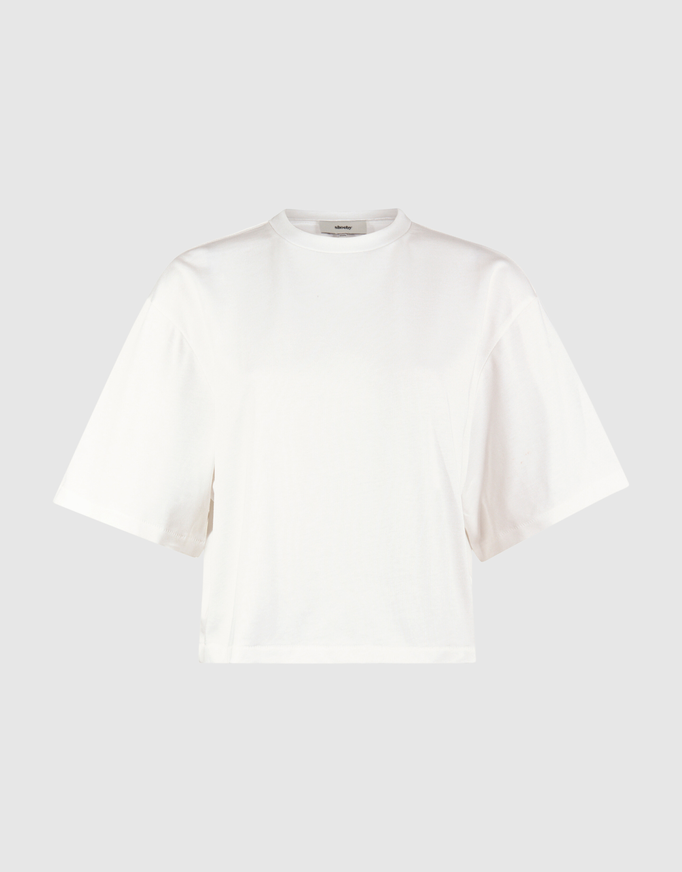 Cropped Boxy Fit T-shirt Wit SHOEBY WOMEN