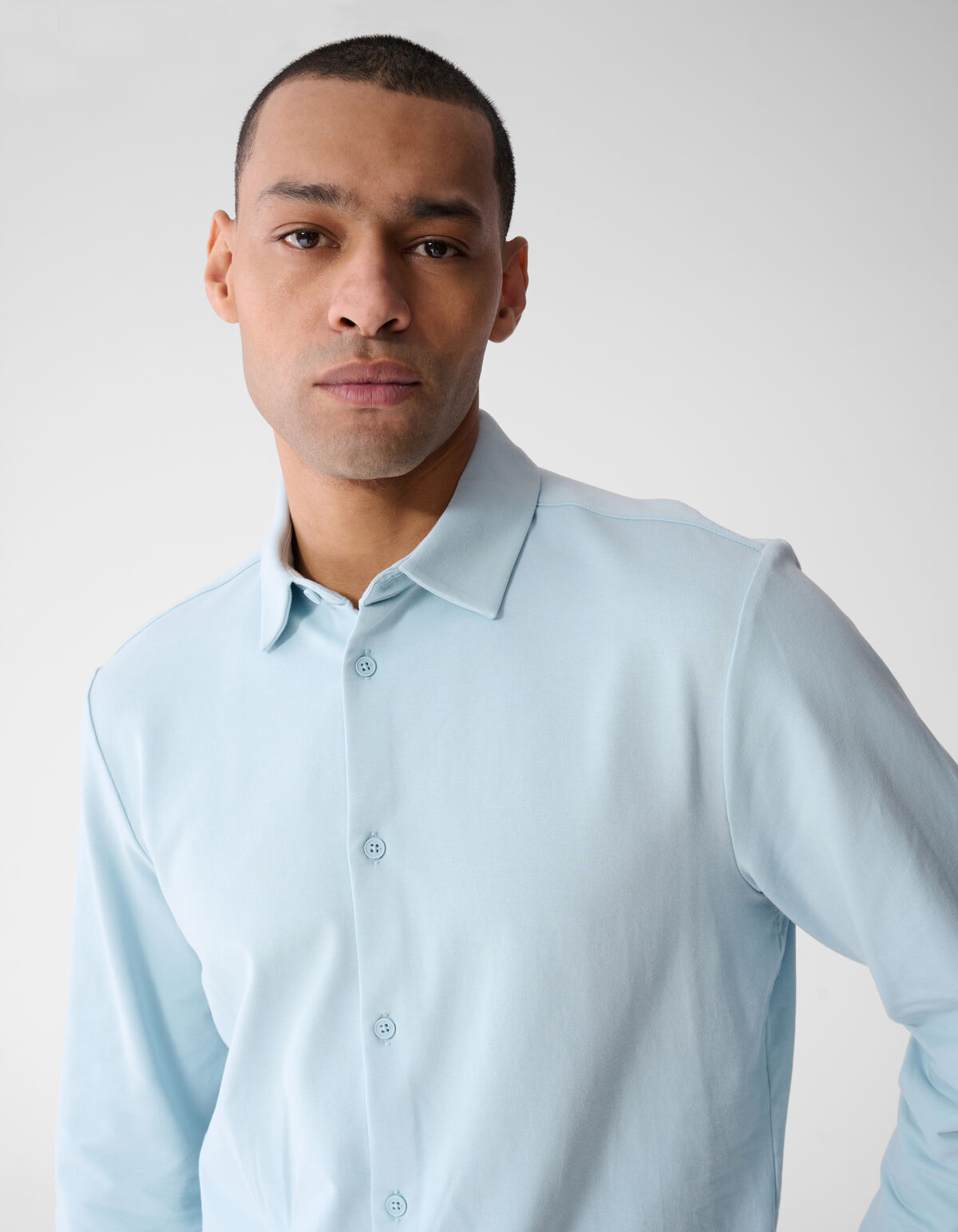 Jersey Longsleeve T-shirt Lichtblauw SHOEBY MEN