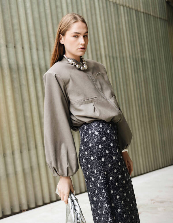 Oversized Parel Bomber Jack Taupe SHOEBY WOMEN