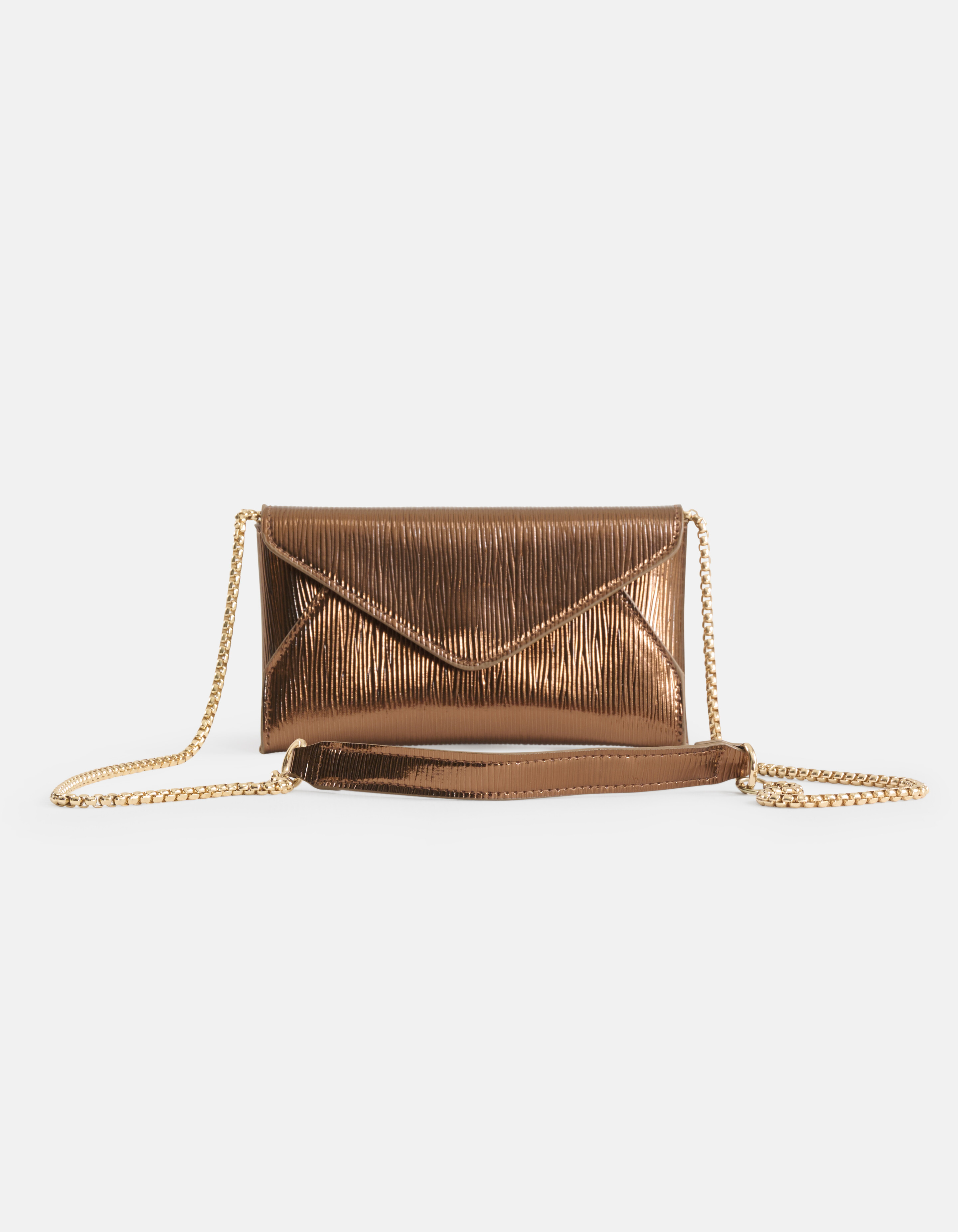 Metallic Clutch Bruin SHOEBY ACCESSOIRES