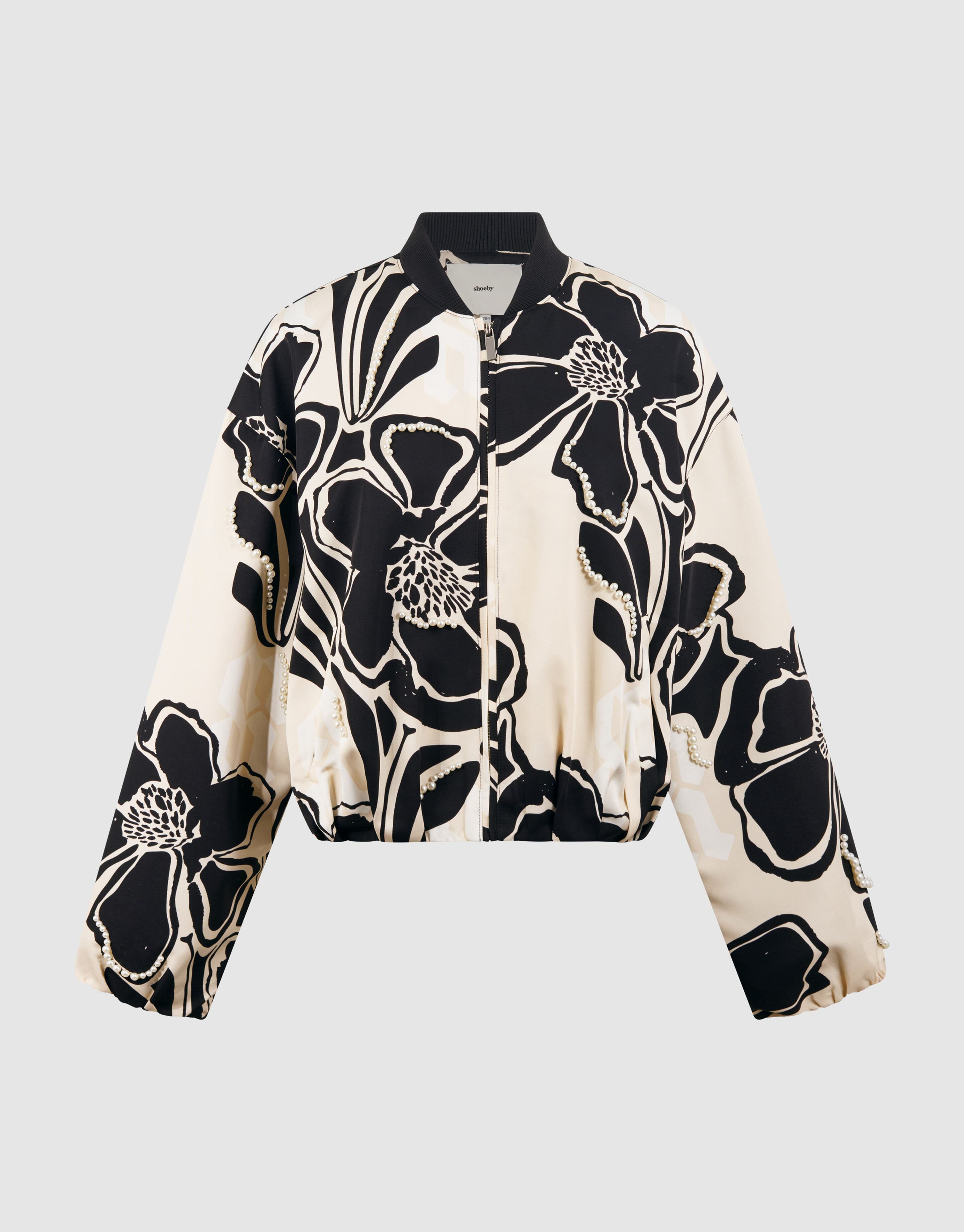 Embellished Bomberjack Wit/Zwart By Mieke SHOEBY WOMEN