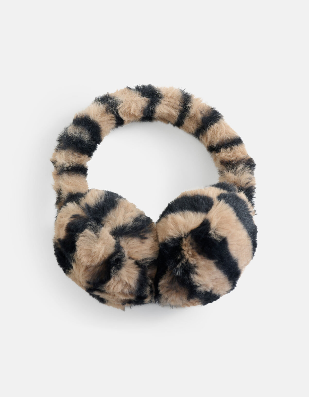 Zebra Faux Fur Oorwarmers Bruin SHOEBY ACCESSOIRES