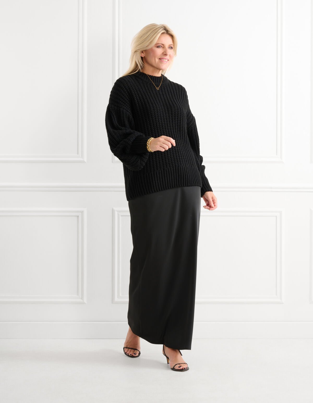 Satijnen Rok Zwart SHOEBY WOMEN