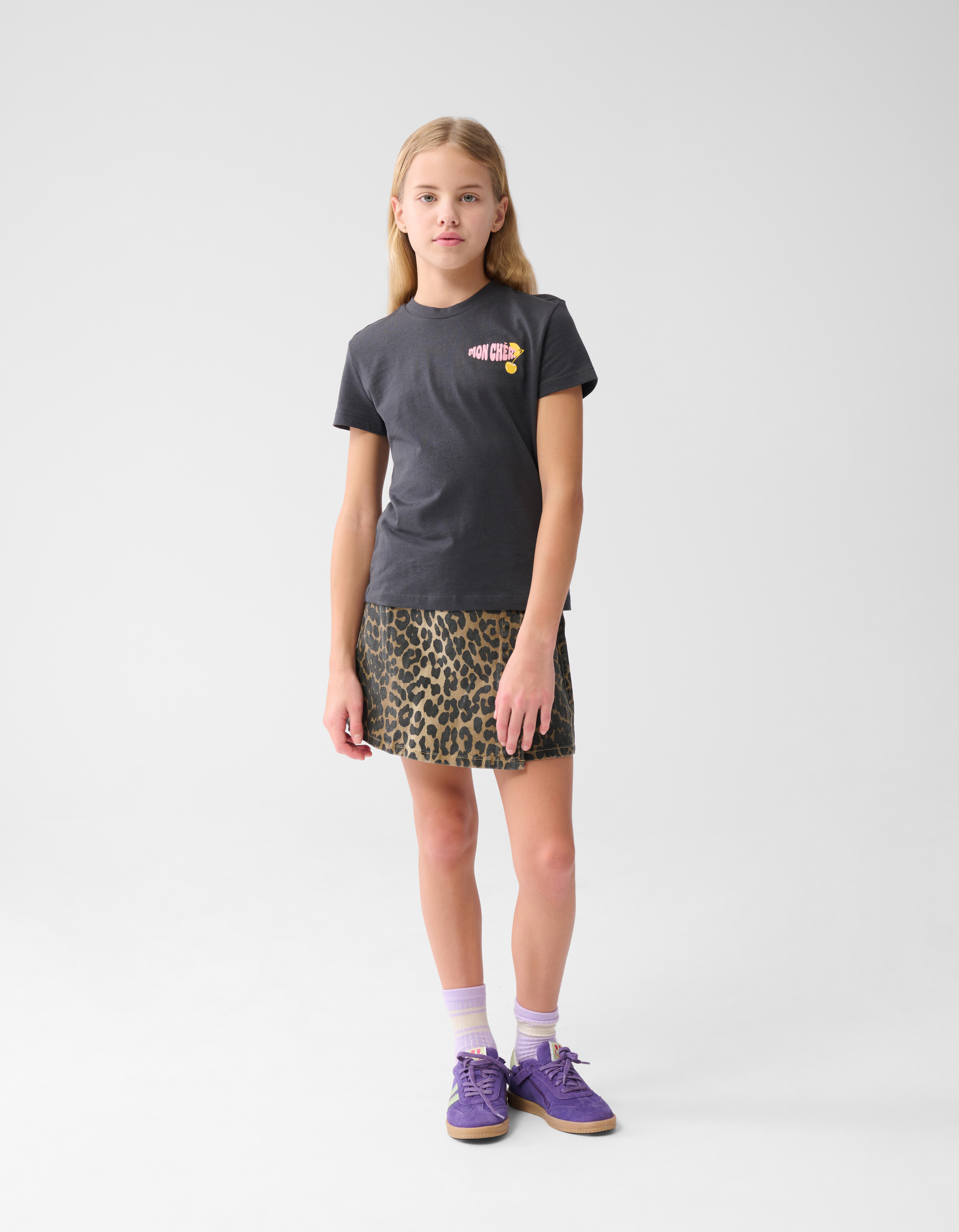 Artwork T-shirt Donkergrijs SHOEBY GIRLS