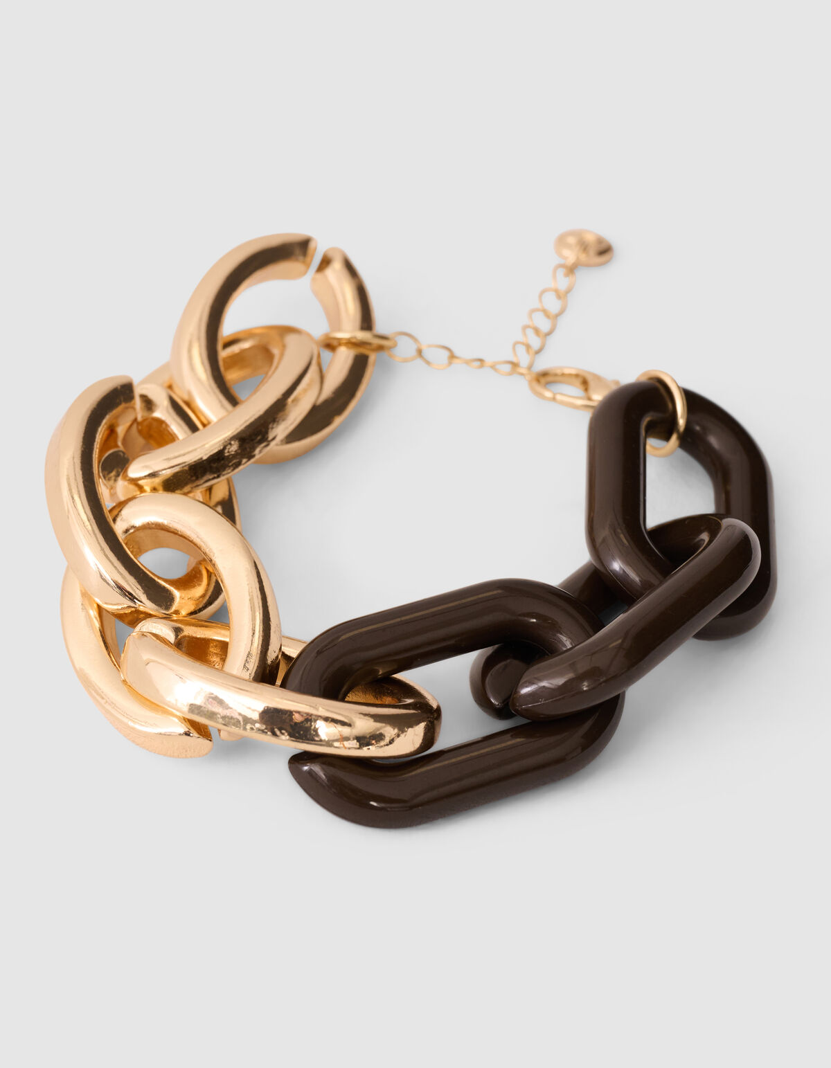 Bulky Chain Armband Goud/Bruin SHOEBY ACCESSOIRES