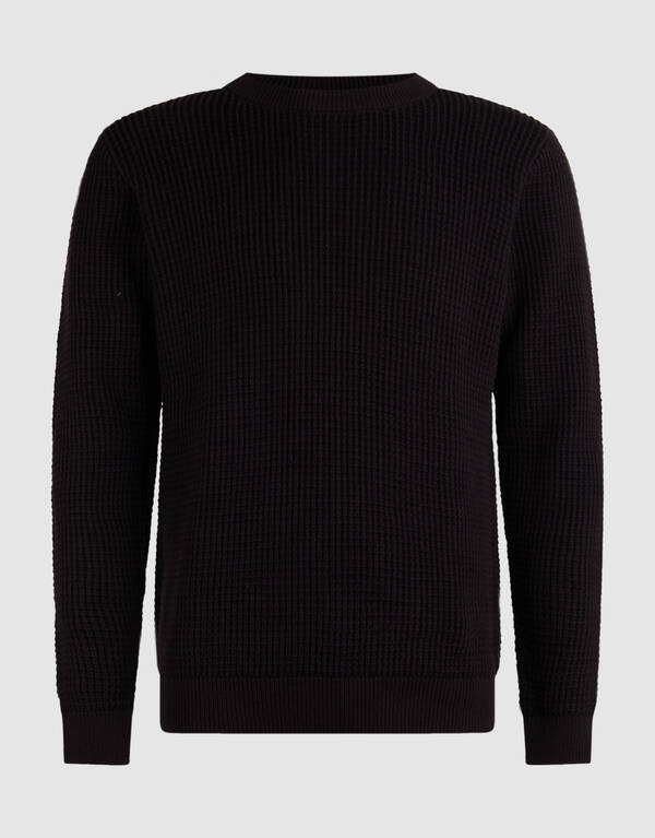 Plaited Gebreide Trui Donkerbruin SHOEBY MEN