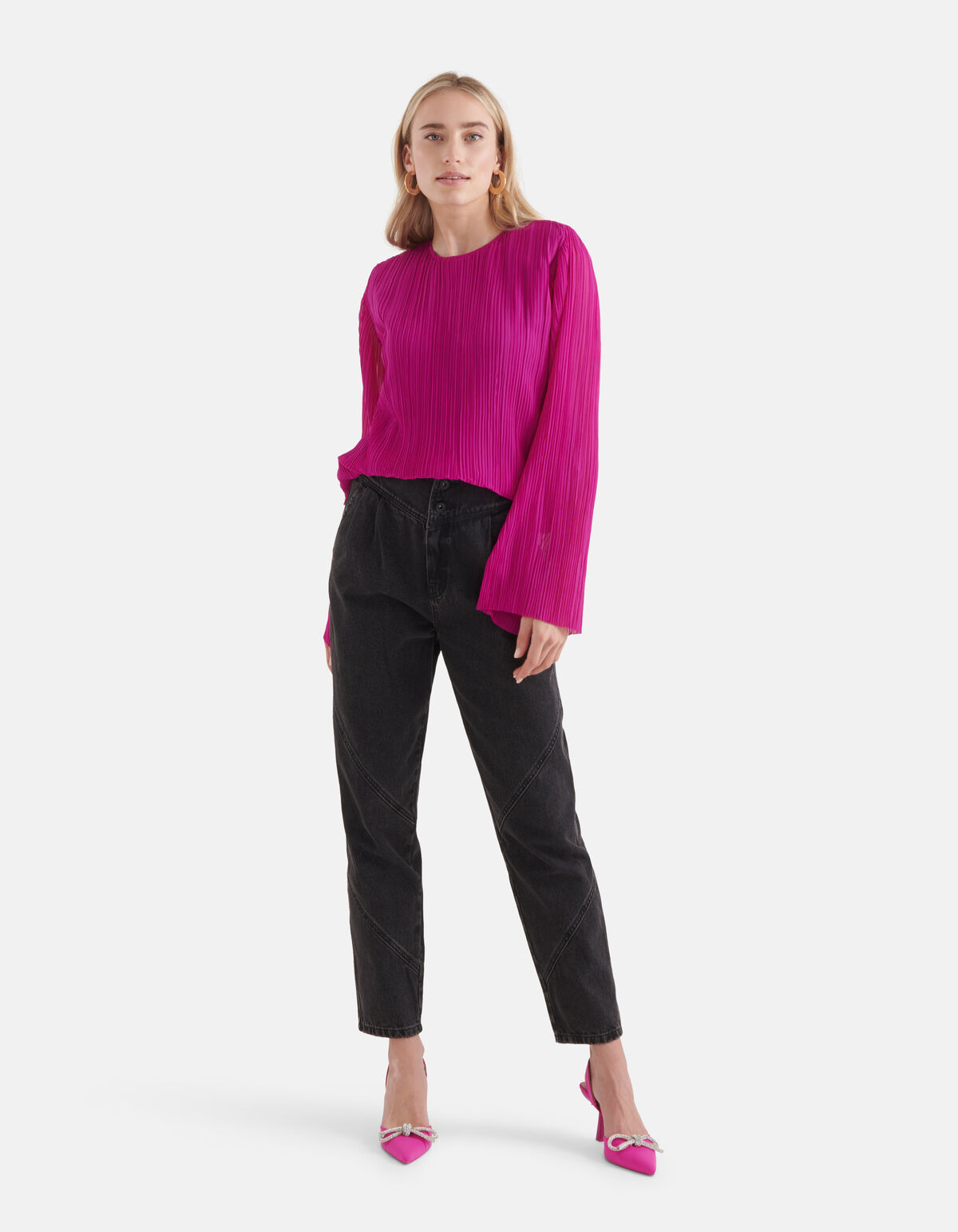 Plisse Top Roze SHOEBY WOMEN