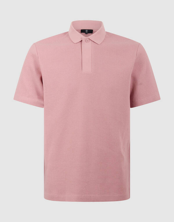 Waffle Polo Roze SHOEBY MEN