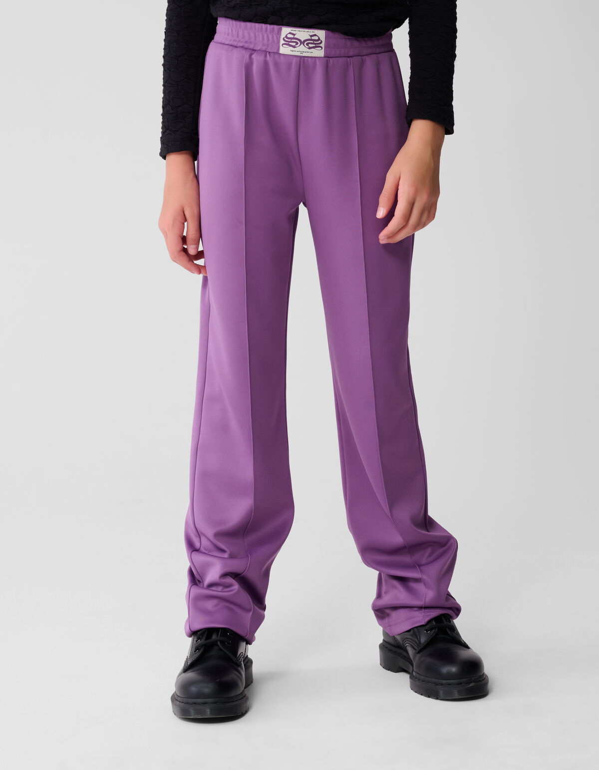 Sporty Wide Leg Broek Paars SHOEBY GIRLS