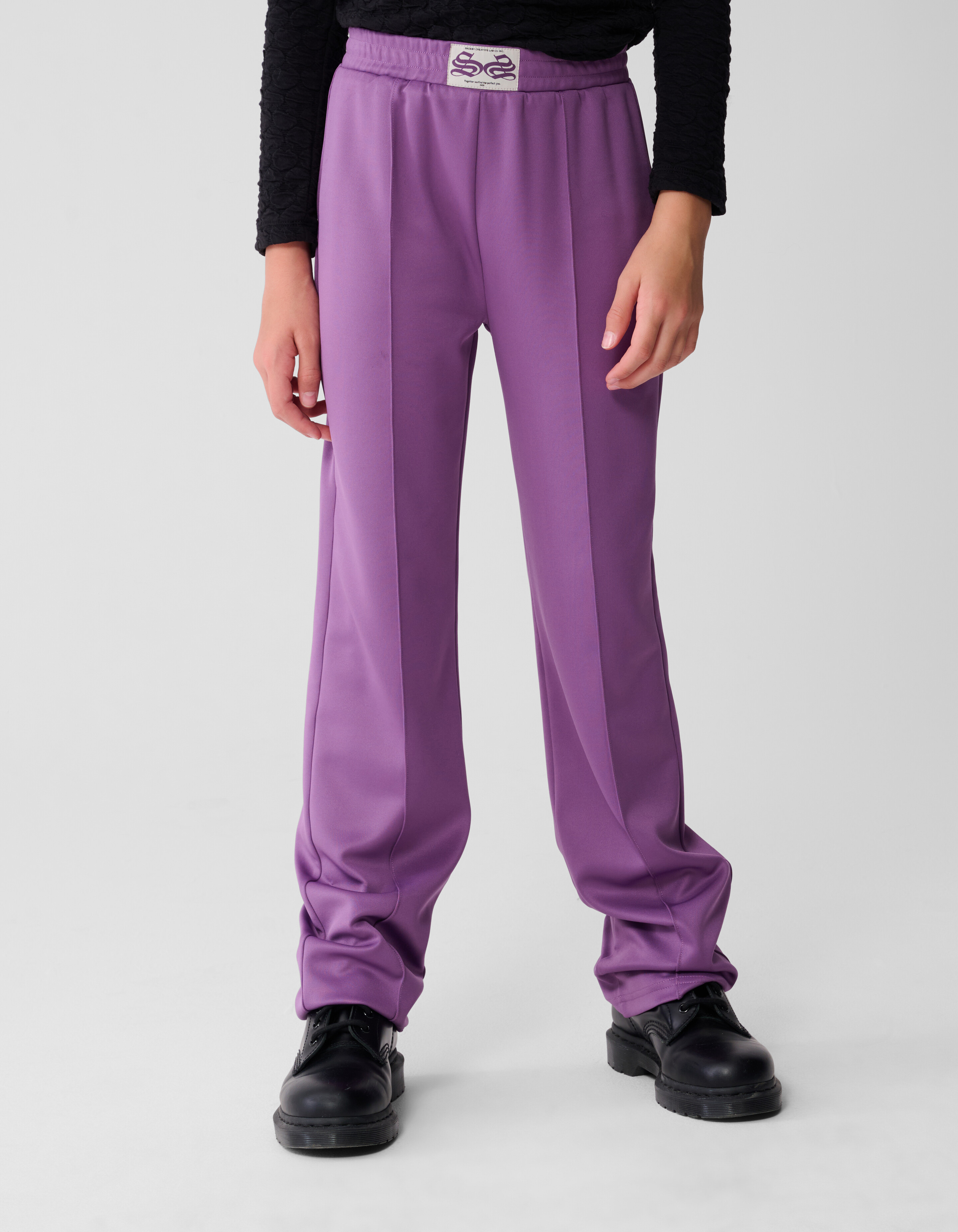 Sporty Wide Leg Broek Paars SHOEBY GIRLS