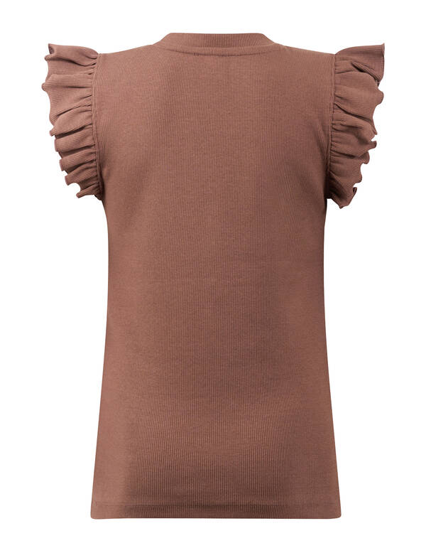 Matcha Ruffle Rib Top Bruin SHOEBY GIRLS