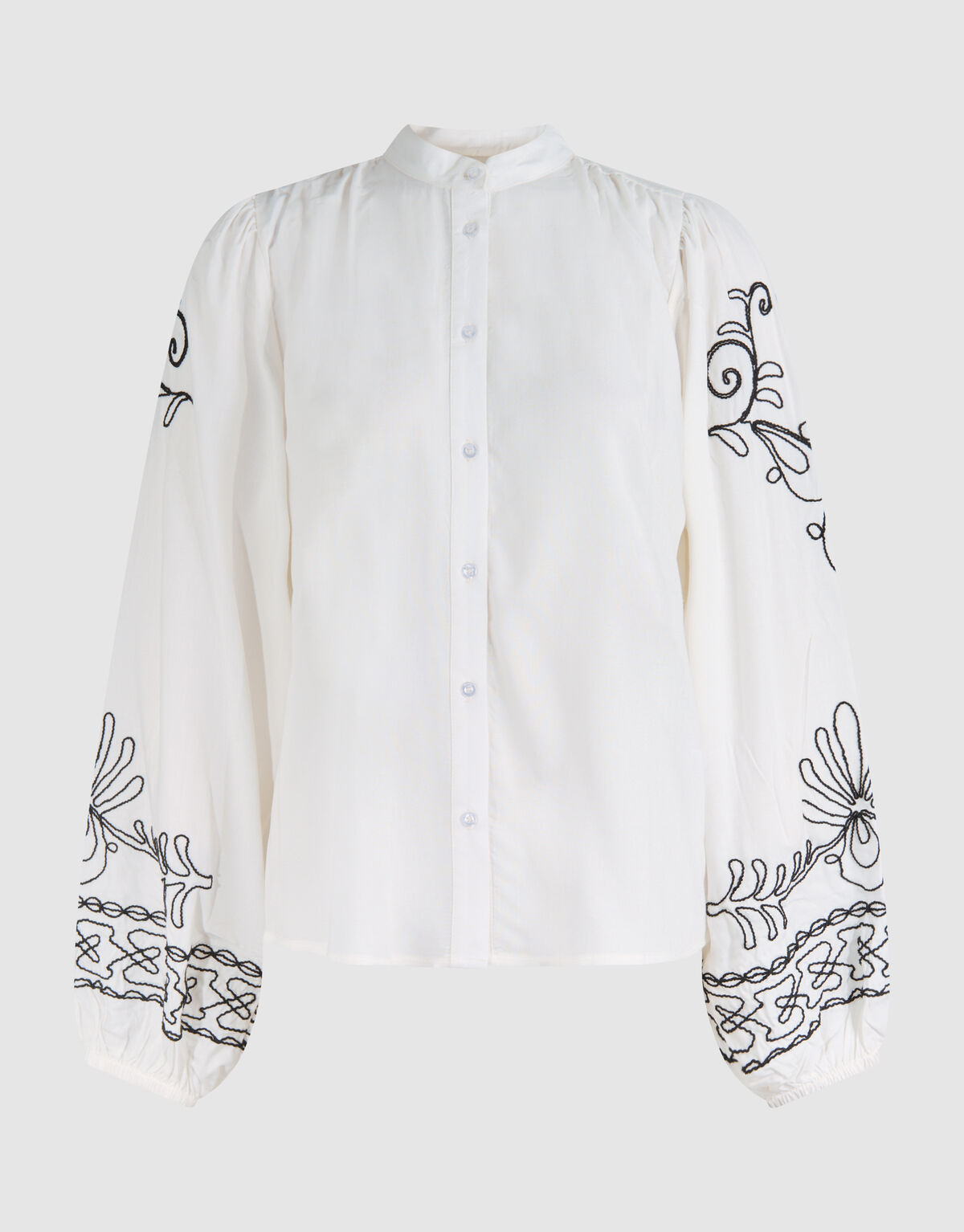 Cord Embroidery Blouse Gebroken Wit SHOEBY WOMEN