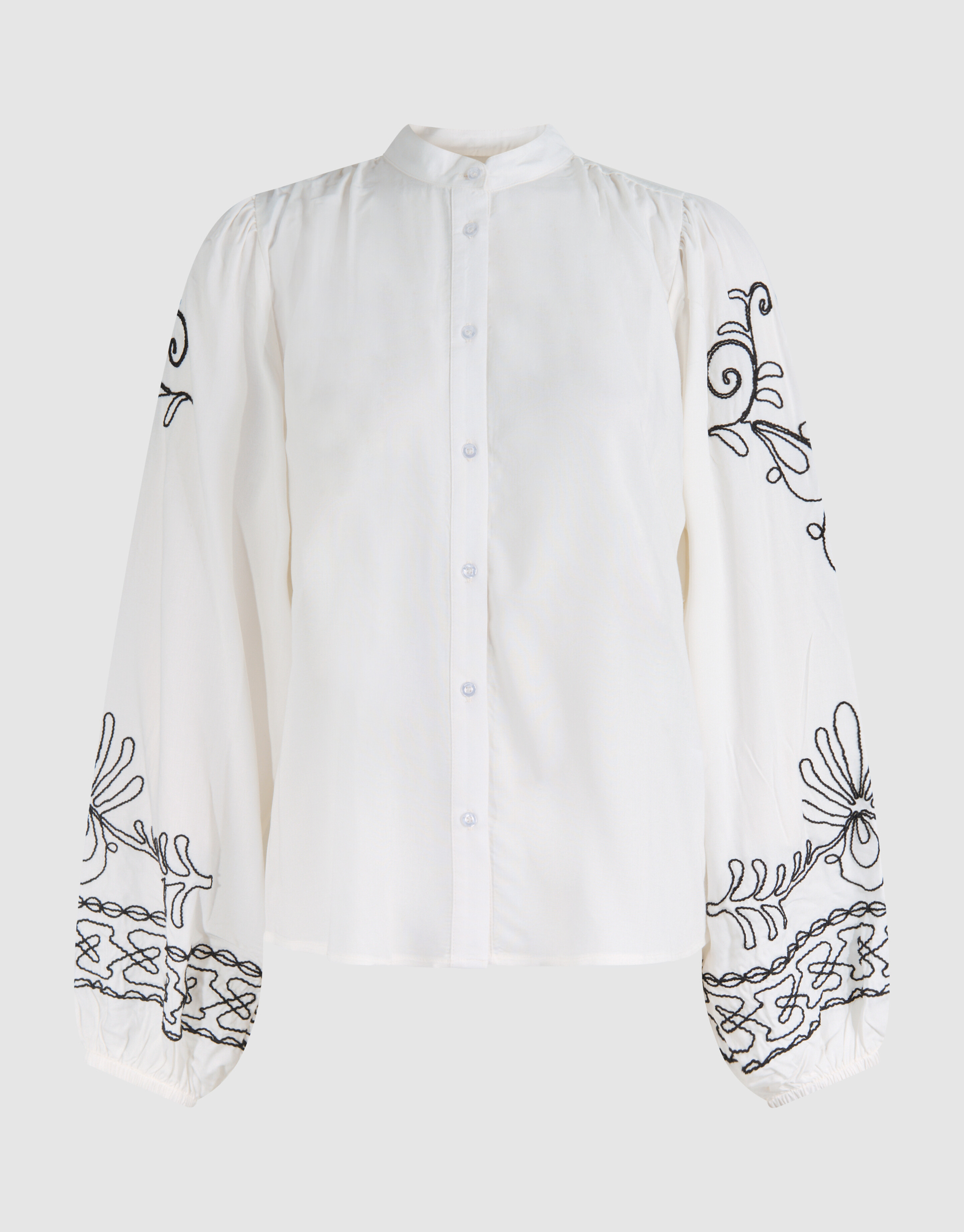 Cord Embroidery Blouse Gebroken Wit By Fred SHOEBY WOMEN