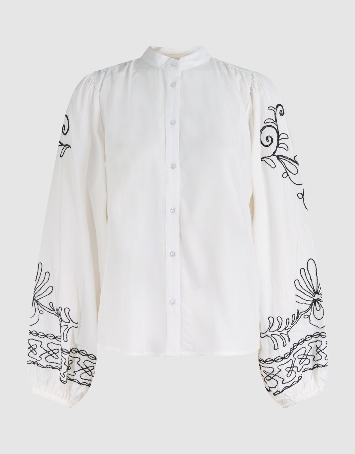 Cord Embroidery Blouse Gebroken Wit By Fred SHOEBY WOMEN
