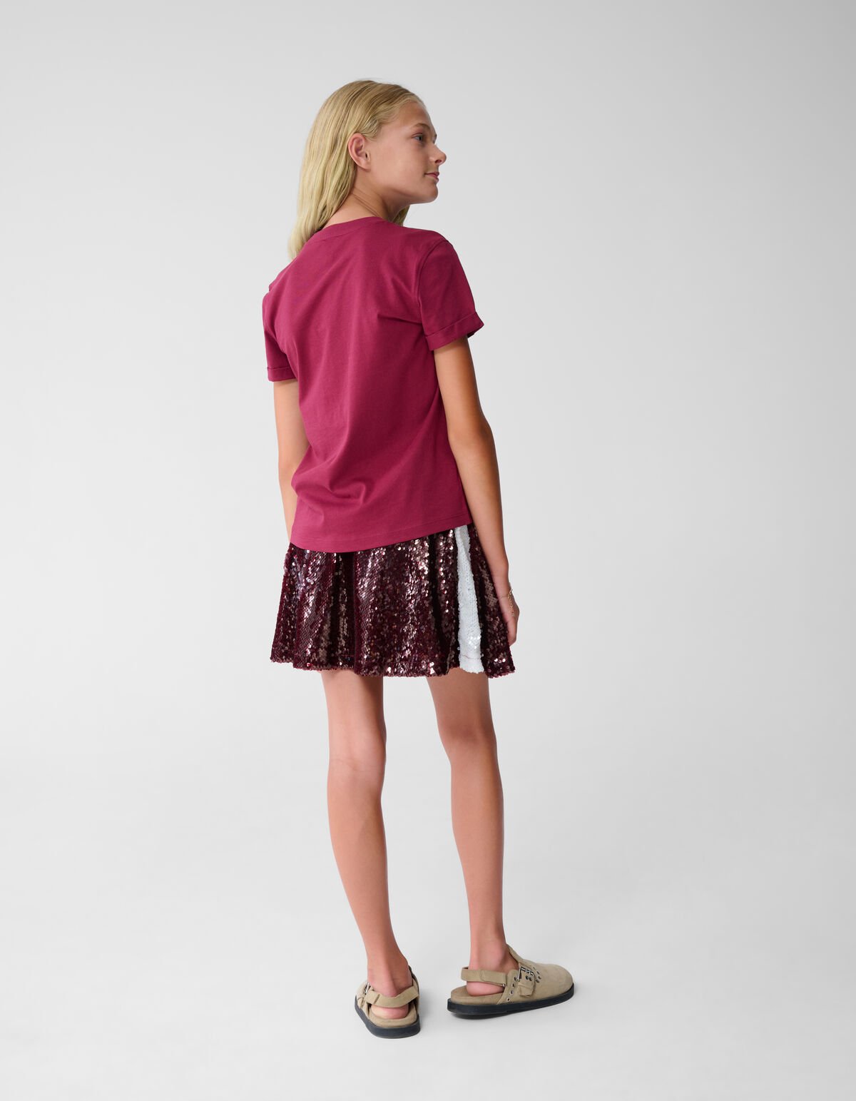 Mon Amour Artwork T-shirt Donkerrood SHOEBY GIRLS