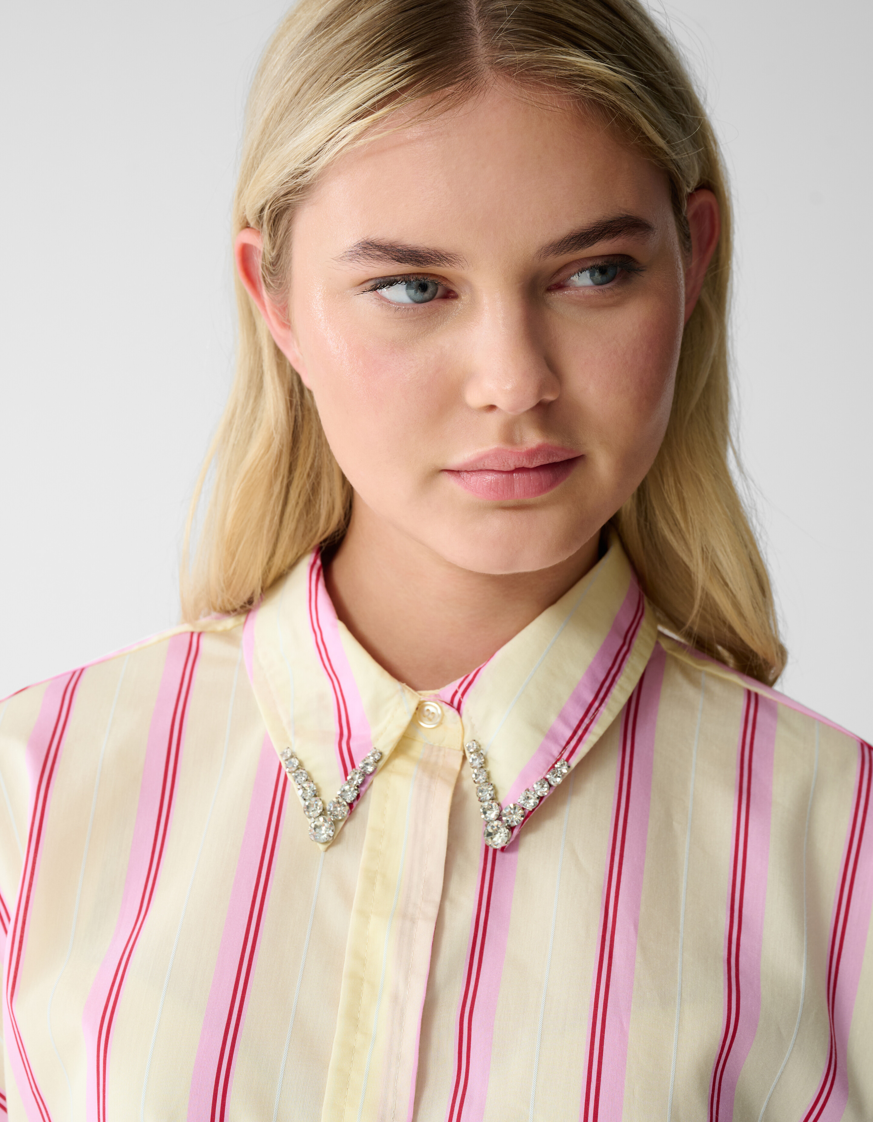 Stripe Blouse Lichtgeel SHOEBY WOMEN