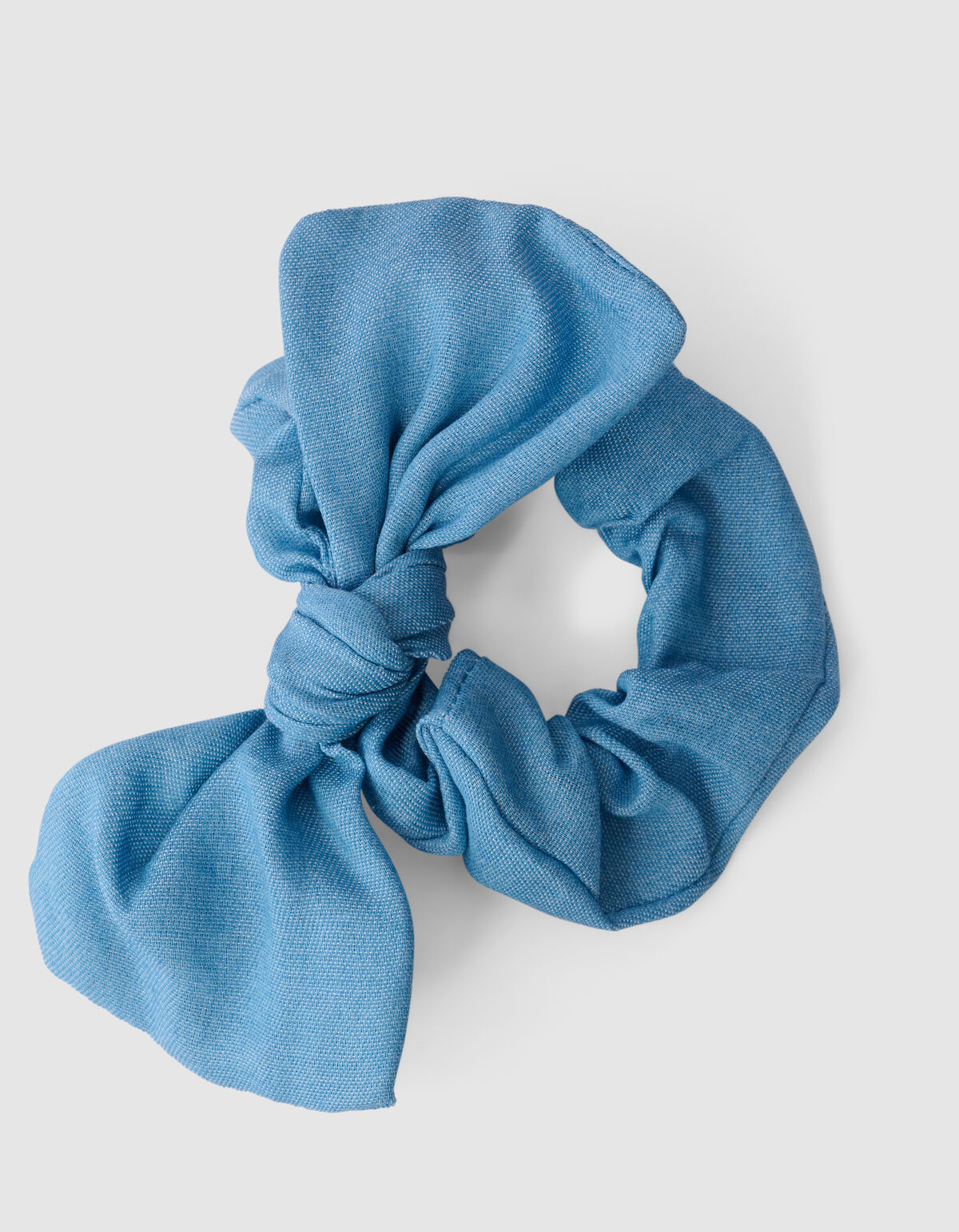 Denim Strik Scrunchie Lichtblauw SHOEBY ACCESSOIRES