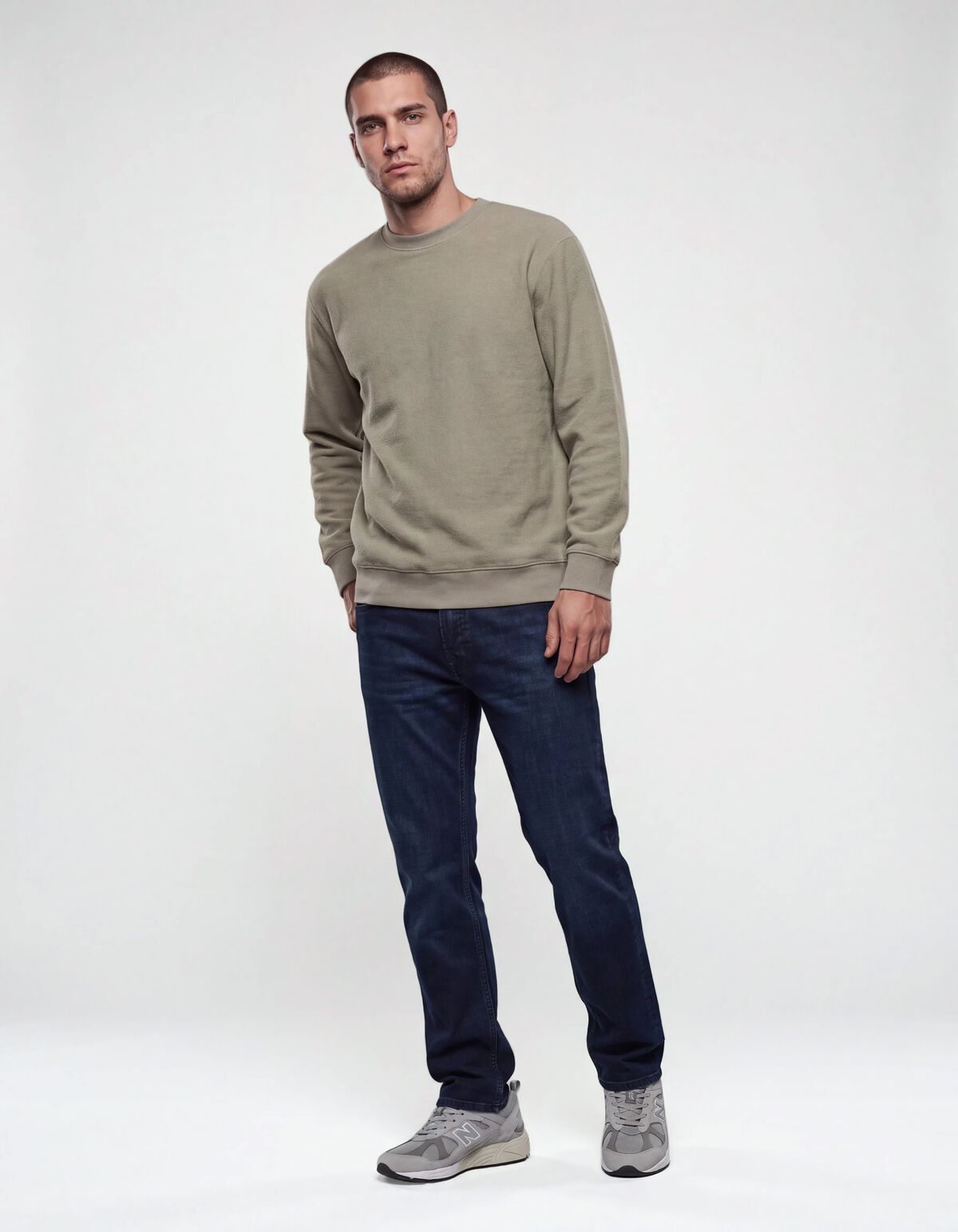 Comfort Straight Fit Jeans Blauw/Bruin L32 SHOEBY MEN