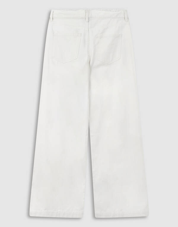 Wide Leg Fit Jeans Wit By Mieke SHOEBY WOMEN