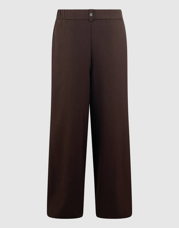 Wide Leg Fit Broek Donkerbruin By Mieke SHOEBY WOMEN