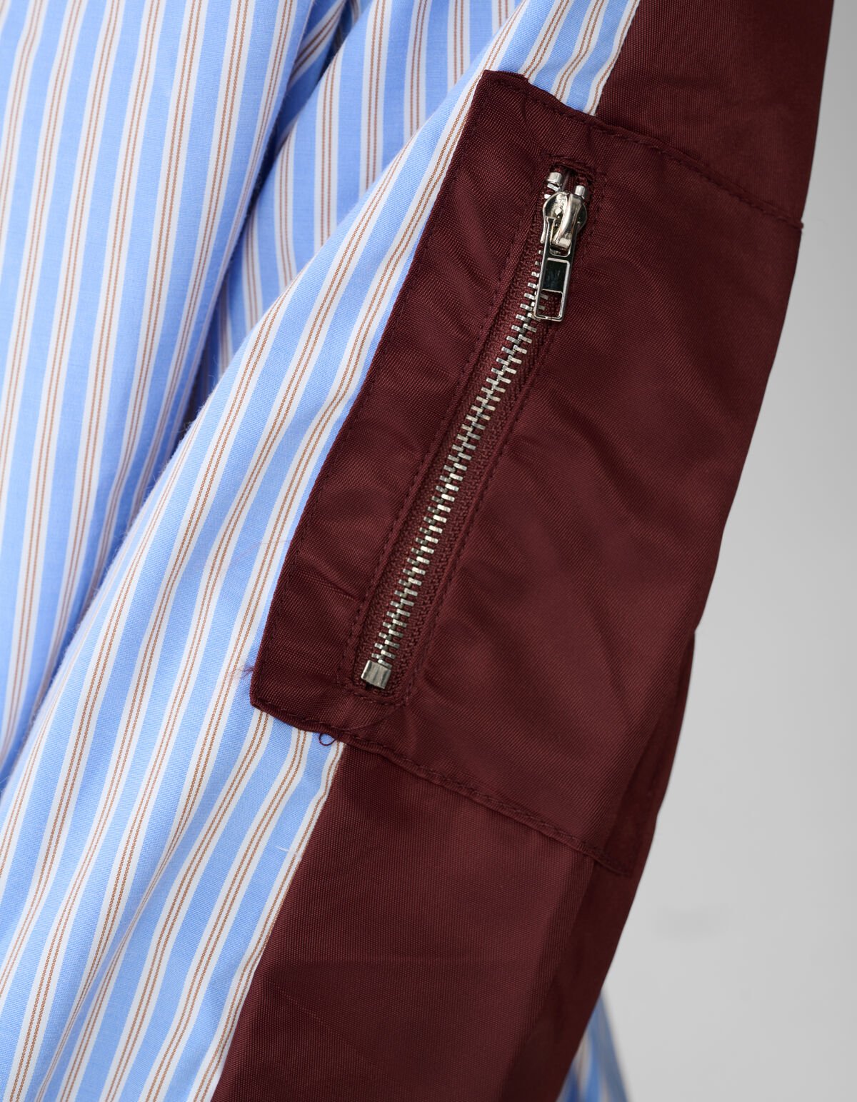 Mix Pinstripe Blouse Blauw/Donkerrood SHOEBY WOMEN