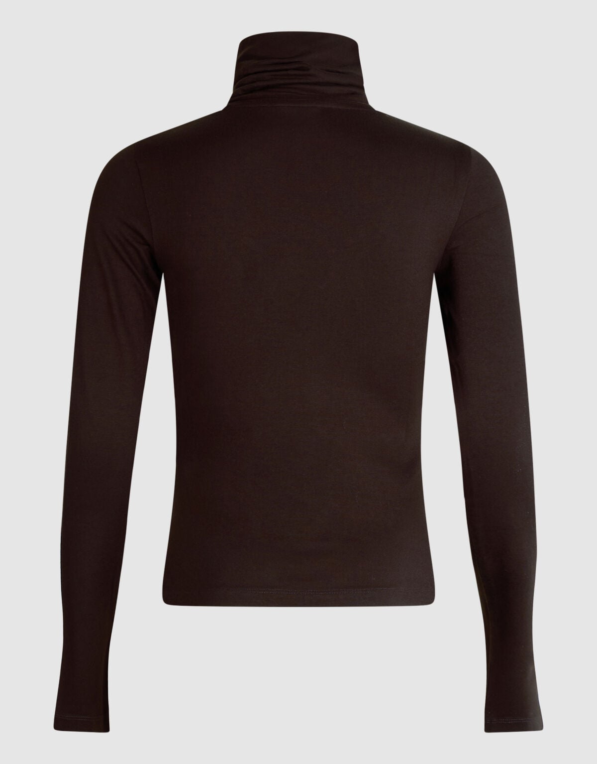 Col Neck Longsleeve Donkerbruin SHOEBY WOMEN