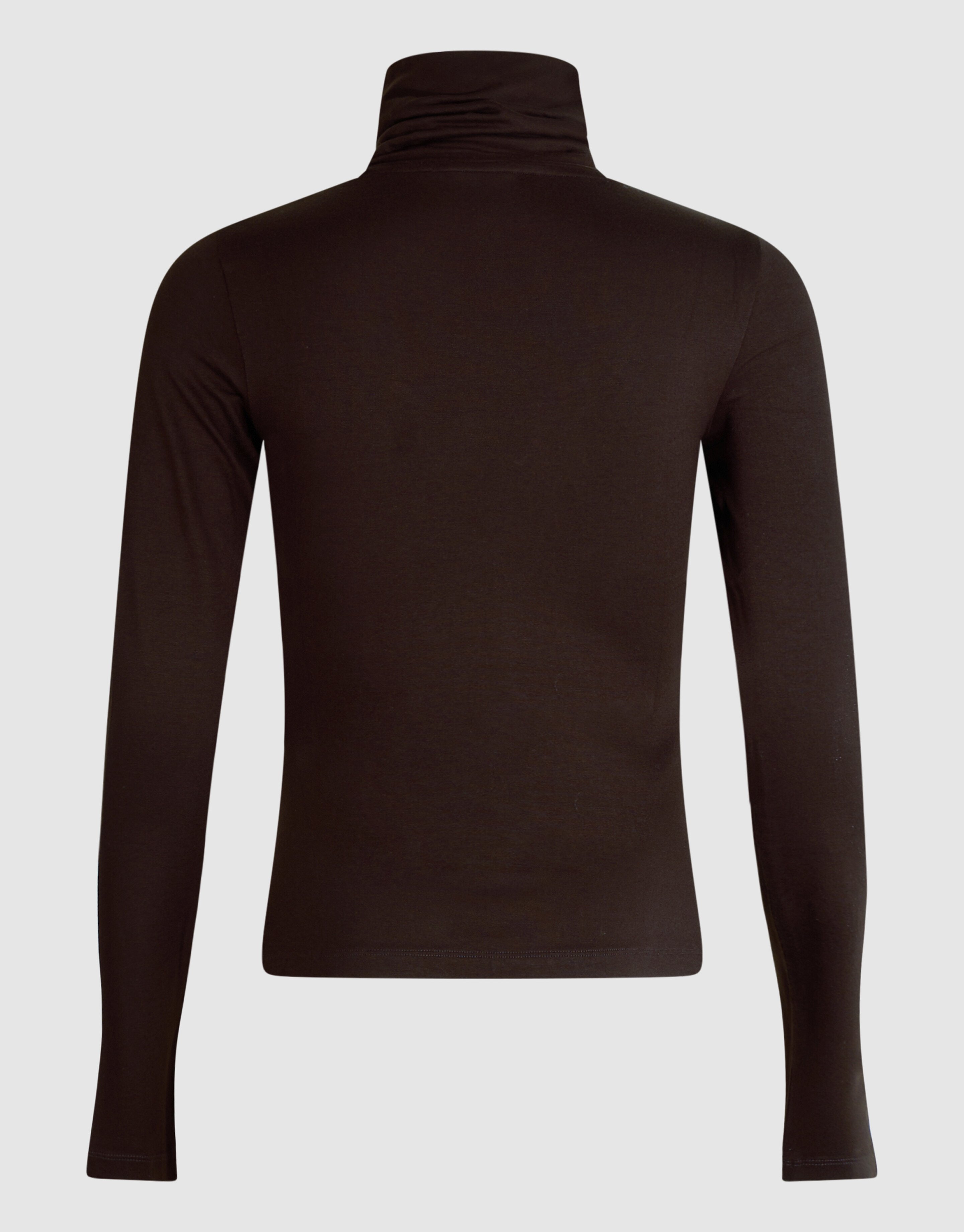 Col Neck Longsleeve Donkerbruin SHOEBY WOMEN