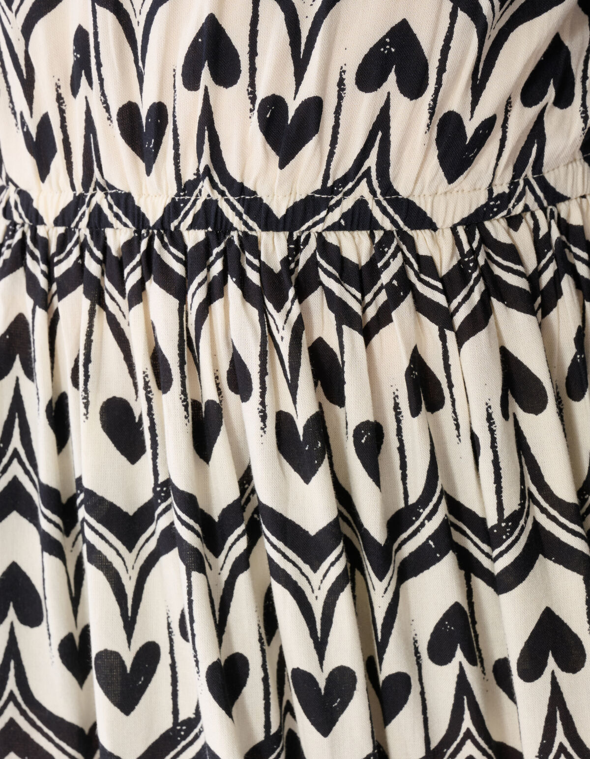 Heart Print Mini Jurk Zwart SHOEBY GIRLS