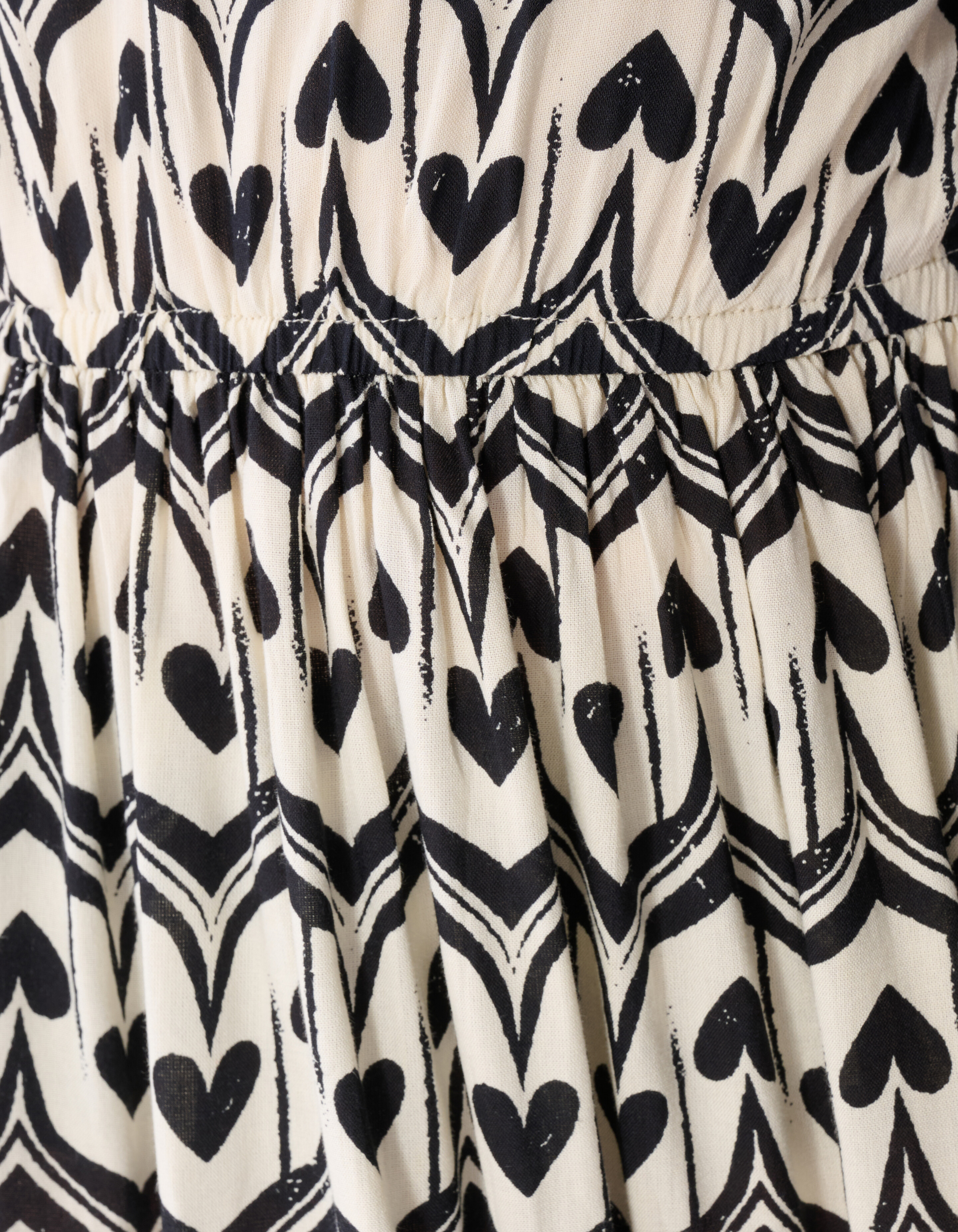 Heart Print Mini Jurk Zwart SHOEBY GIRLS