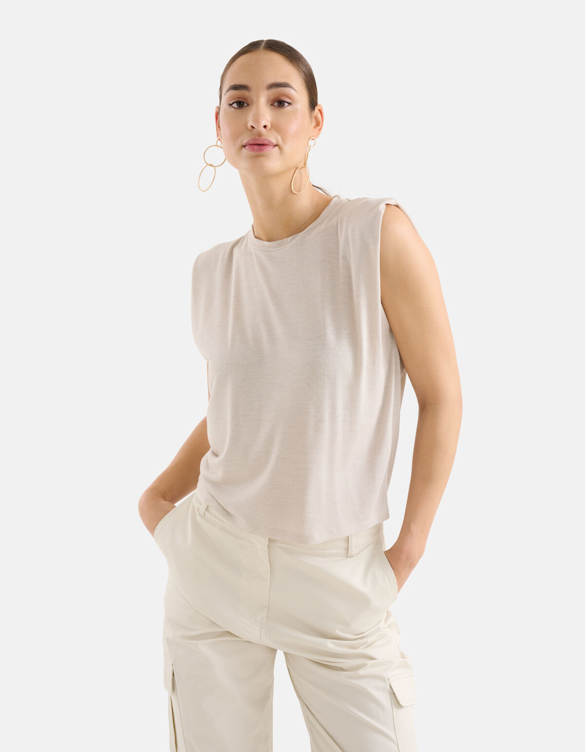 Glitter T-shirt Zilver SHOEBY WOMEN