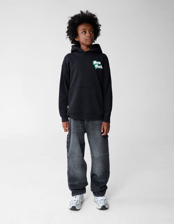 New York Artwork Hoodie Zwart SHOEBY BOYS