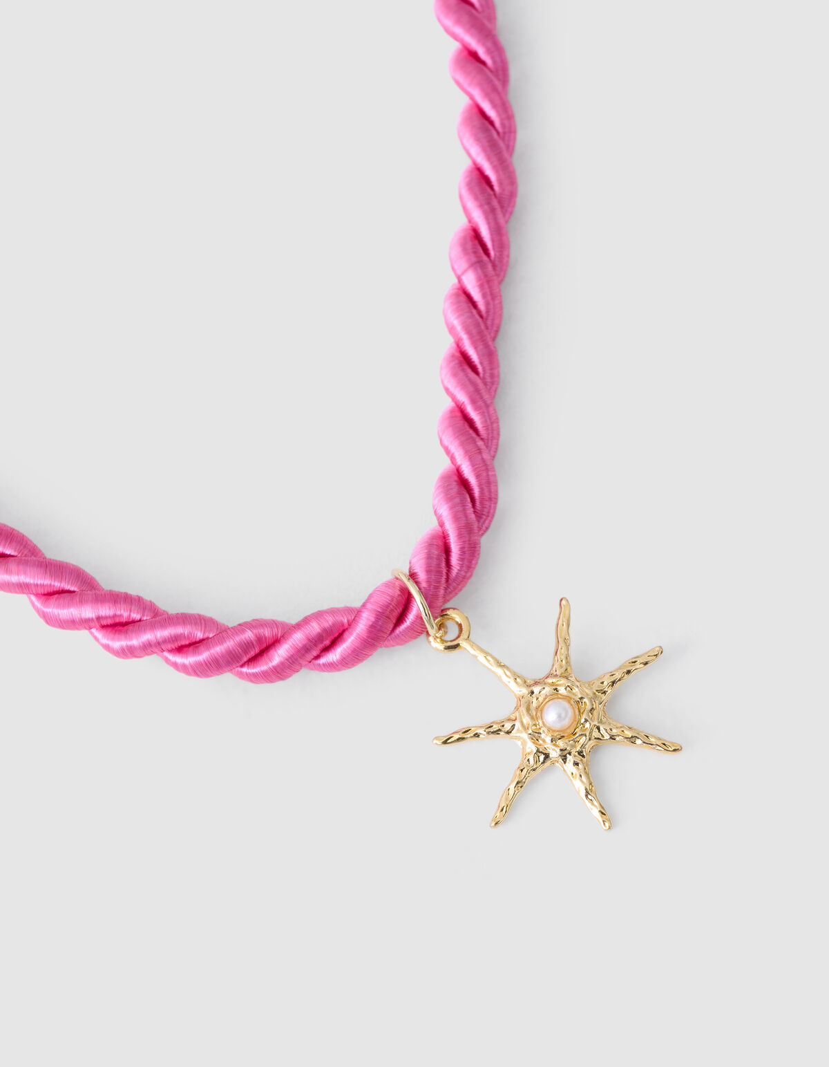 Twisted Zon Ketting Roze SHOEBY ACCESSOIRES