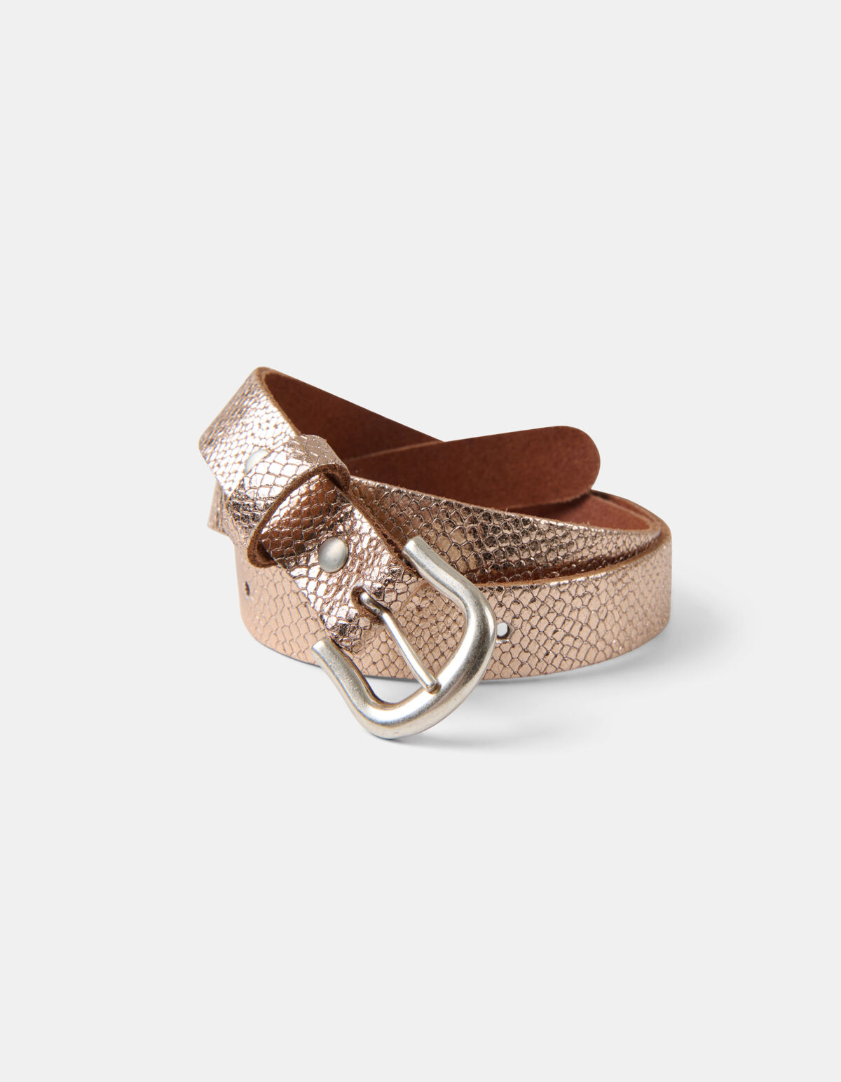 Metallic Python Riem Goud SHOEBY ACCESSOIRES