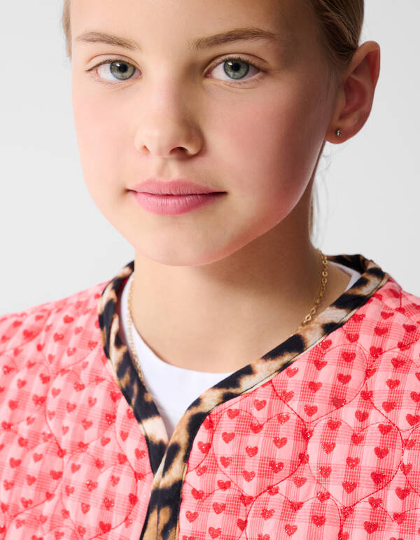 Quilted Heart Gilet Roze SHOEBY GIRLS