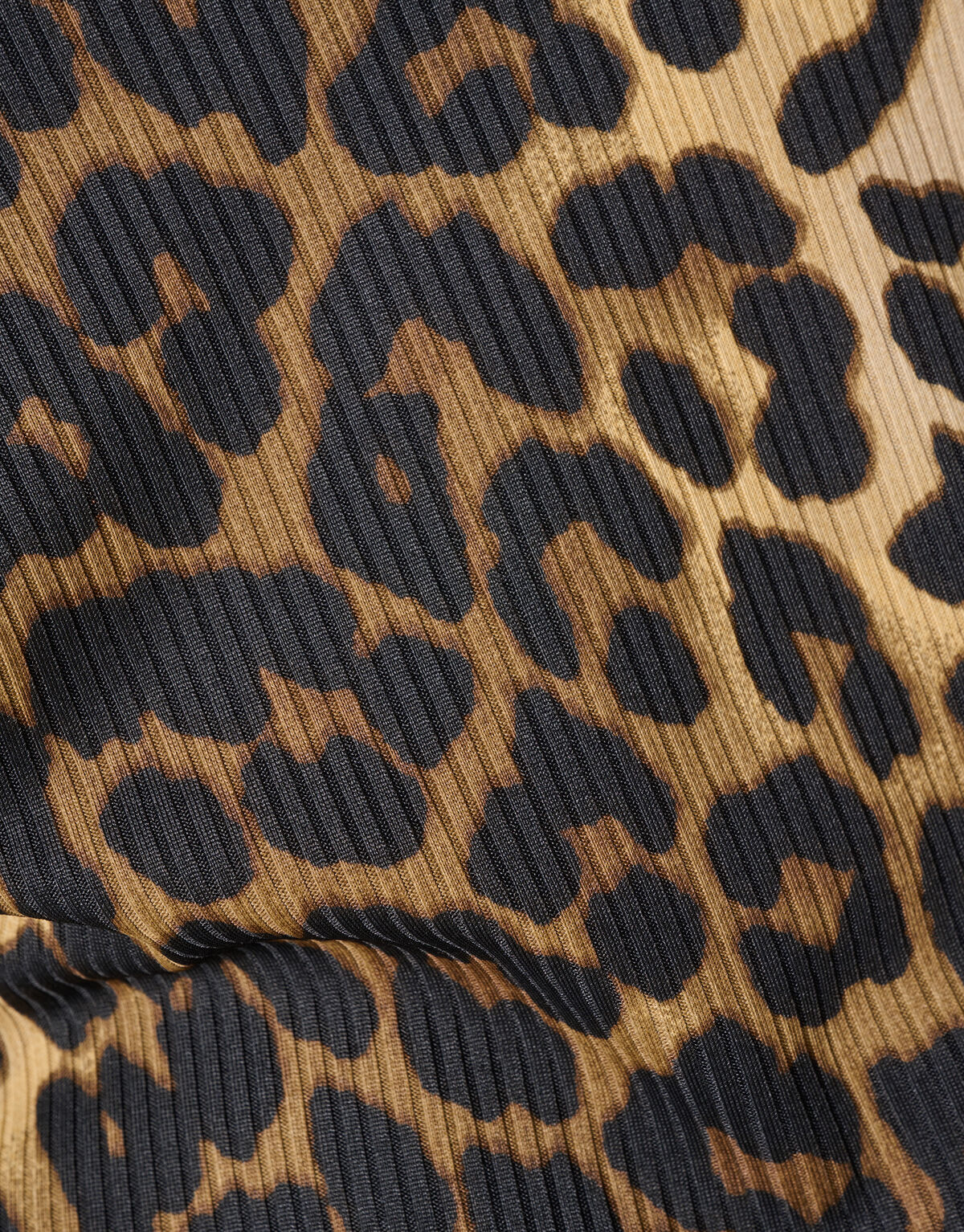Rib Jersey Leopard Top Bruin SHOEBY WOMEN