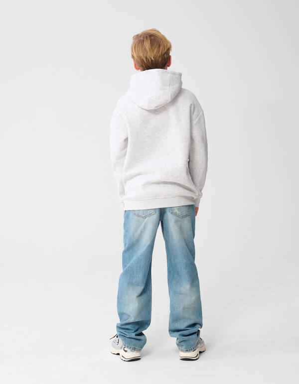 Minimal Hoodie Lichtgrijs SHOEBY BOYS