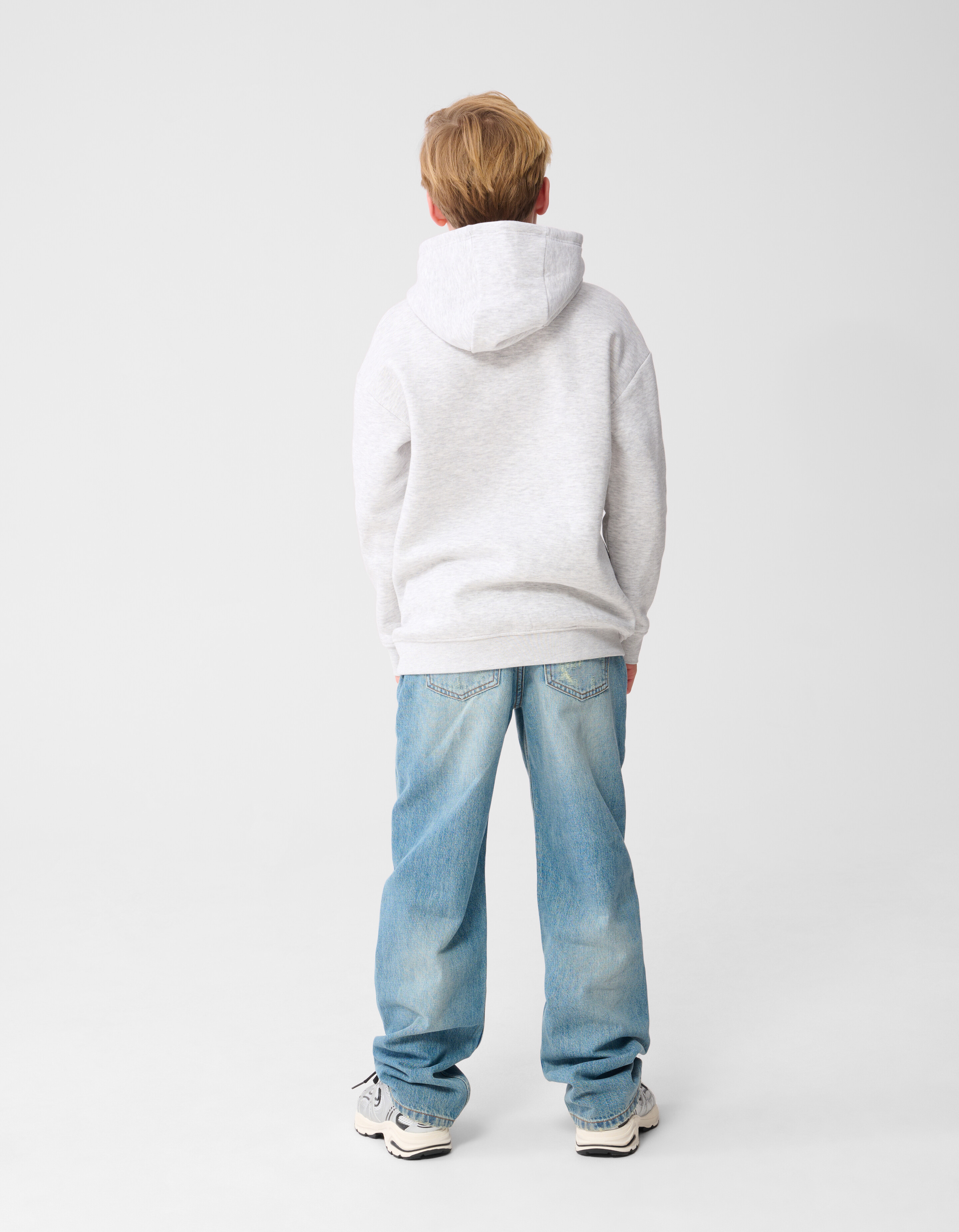 Minimal Hoodie Lichtgrijs SHOEBY BOYS