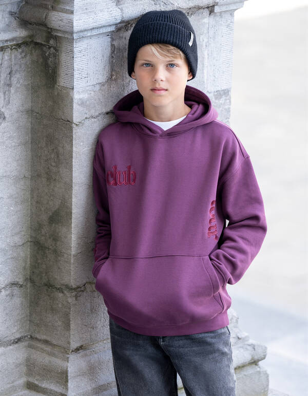 Club Embroidery Hoodie Donkerrood SHOEBY BOYS