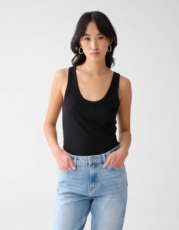 Shoeby Logo Tanktop Zwart SHOEBY WOMEN