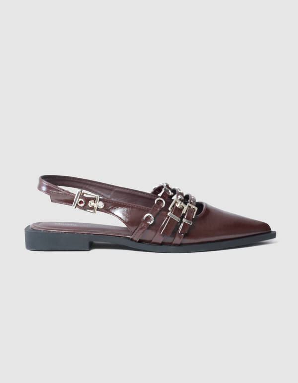 Gesp Slingback Donkerrood SHOEBY SHOES