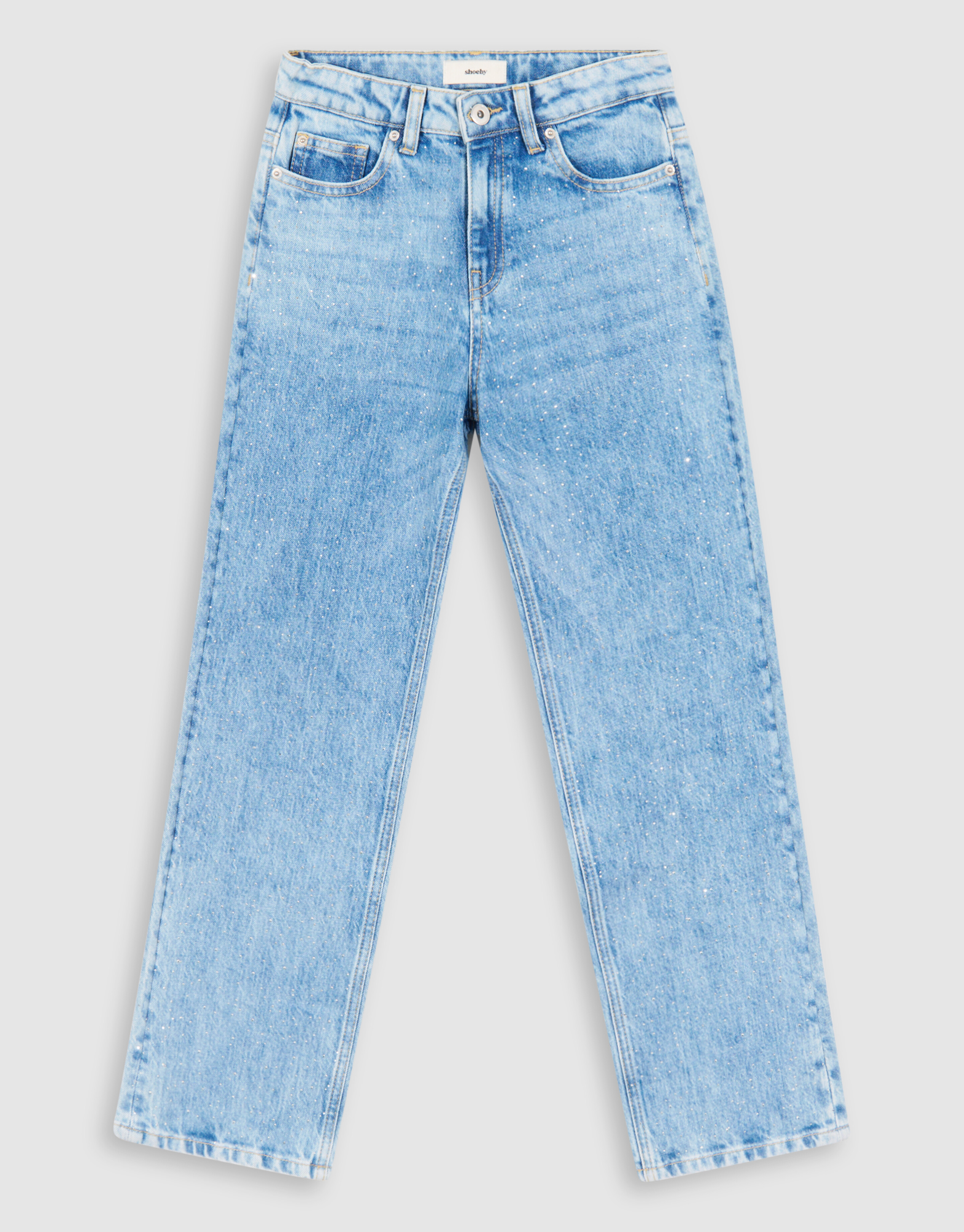 Strass Straight Fit Jeans Blauw SHOEBY GIRLS