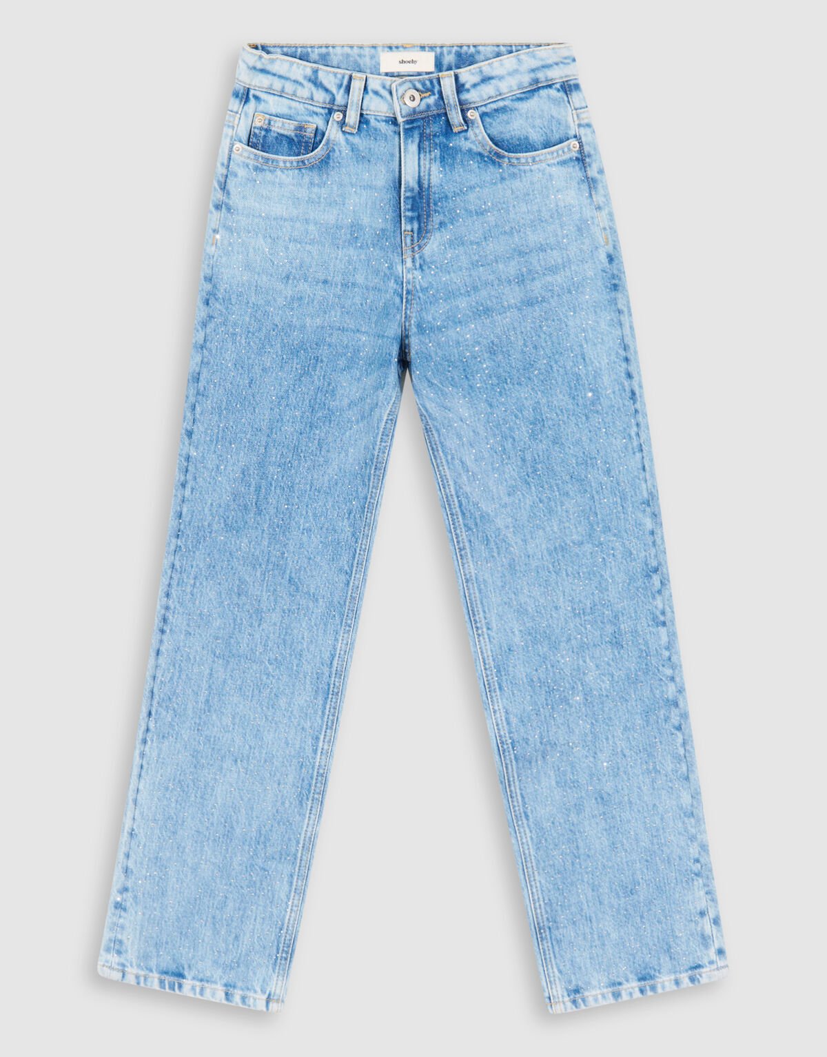 Strass Straight Fit Jeans Blauw SHOEBY GIRLS