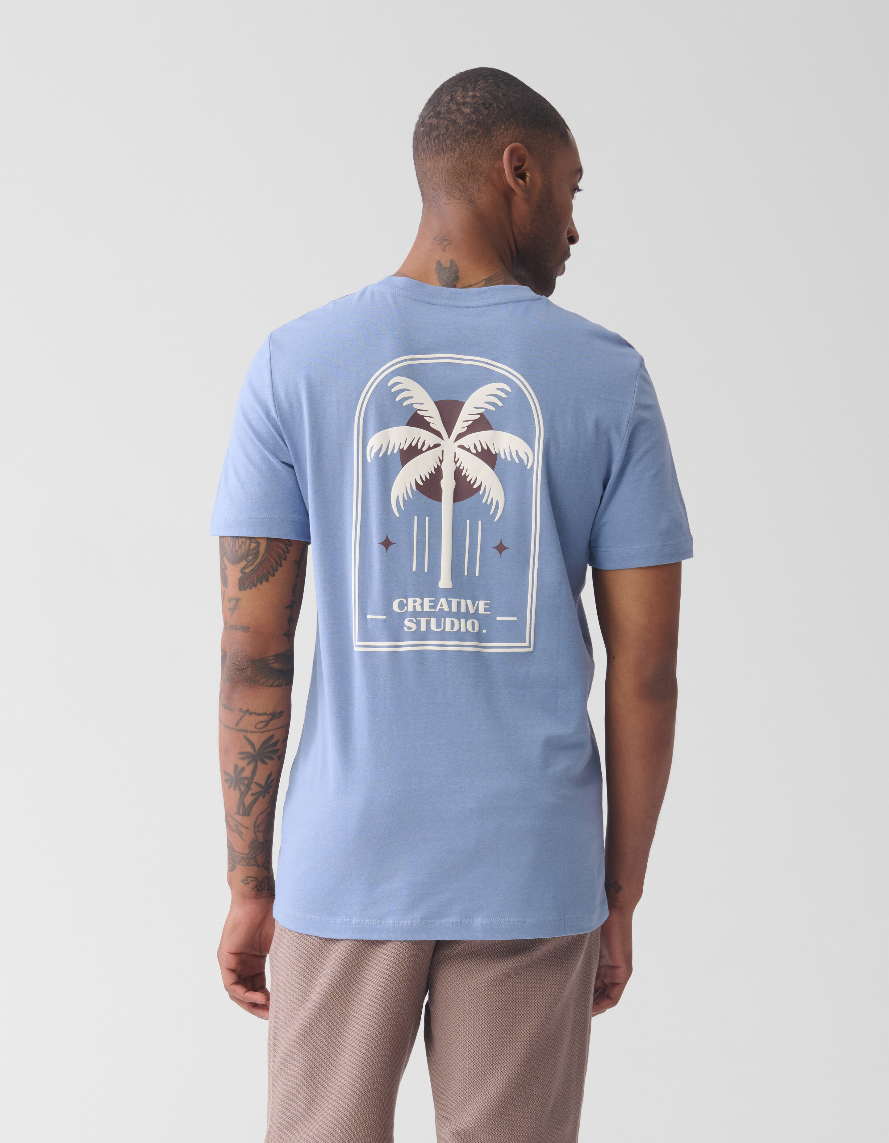 Urban Artwork T-shirt Lichtblauw SHOEBY MEN