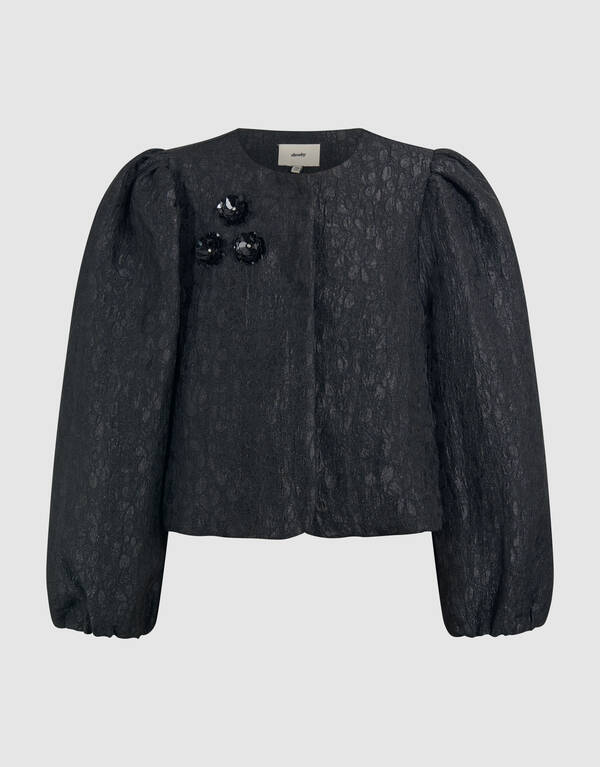 Flower Puff Blazer Zwart SHOEBY GIRLS
