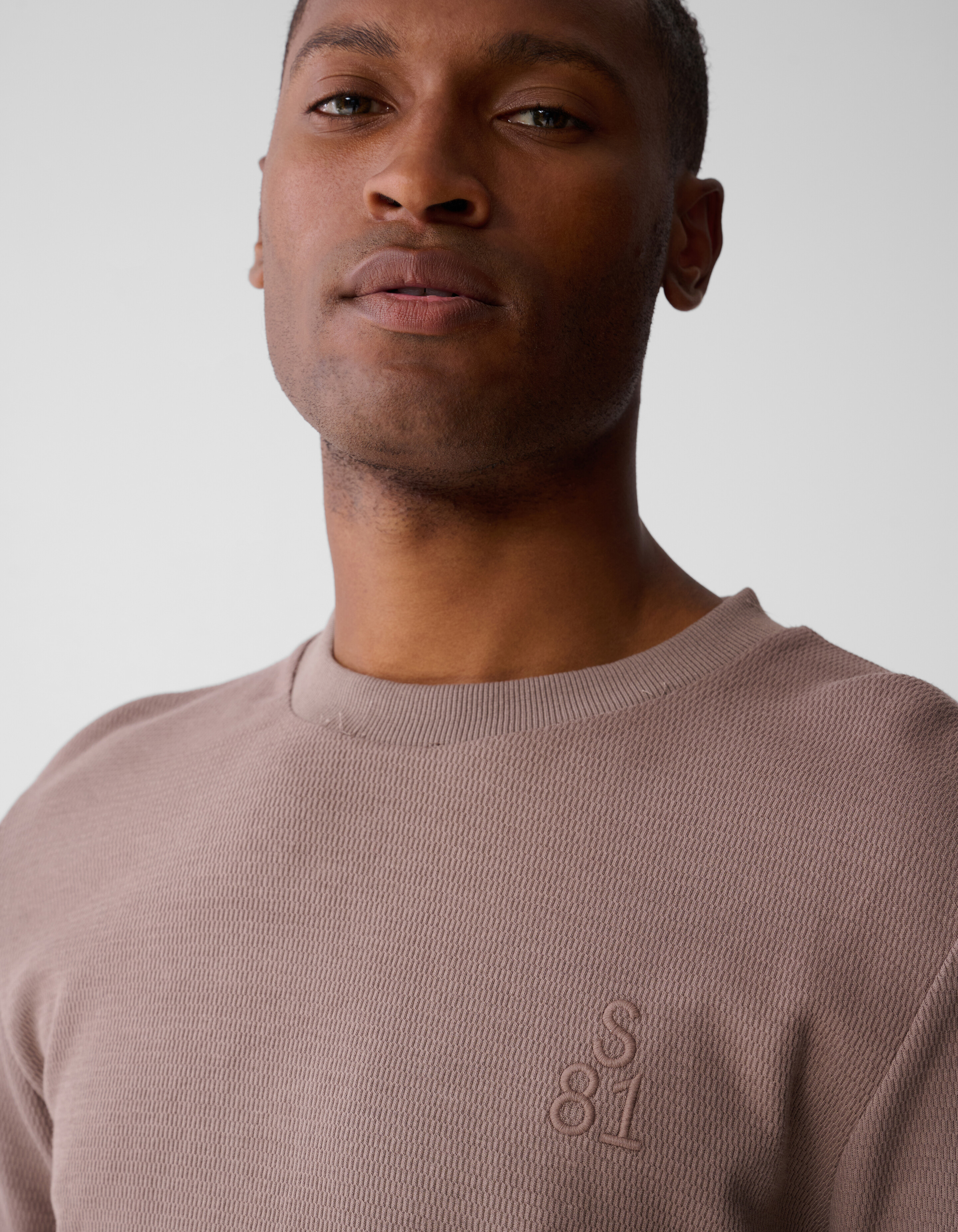 Structuur Pocket T-shirt Lichtbruin SHOEBY MEN