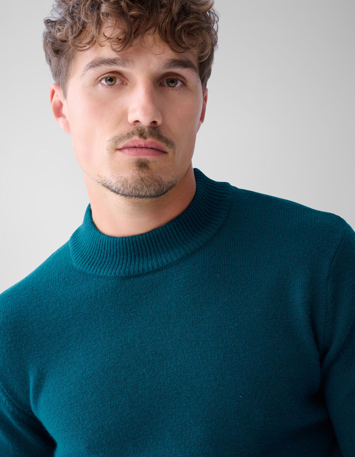 Jacquard Gebreide Trui Donkergroen SHOEBY MEN