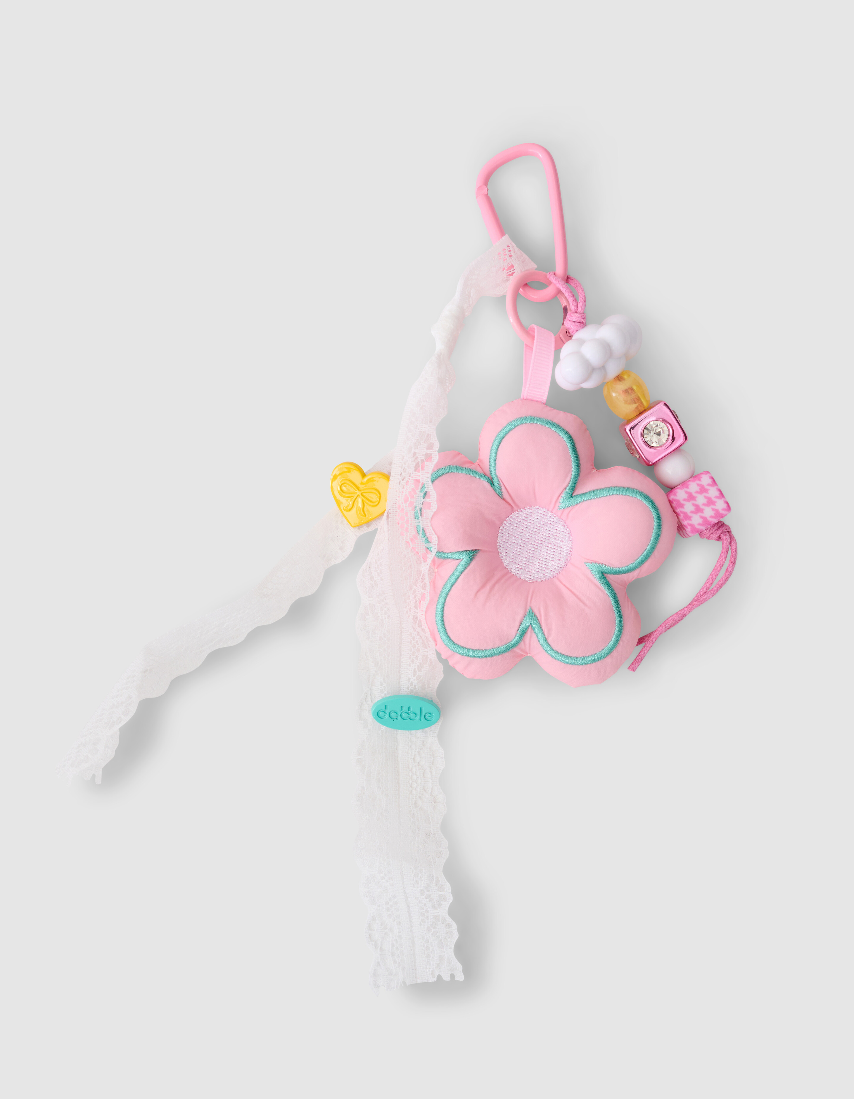Fun Bloem Sleutelhanger Lichtroze SHOEBY ACCESSOIRES