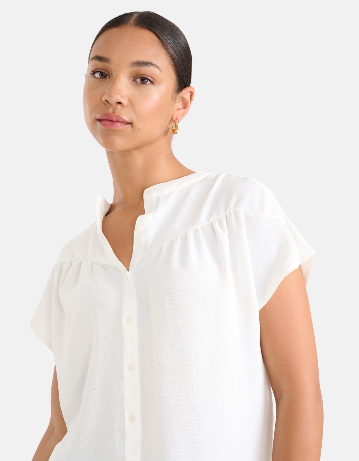 Relaxed Fit Top Wit SHOEBY WOMEN