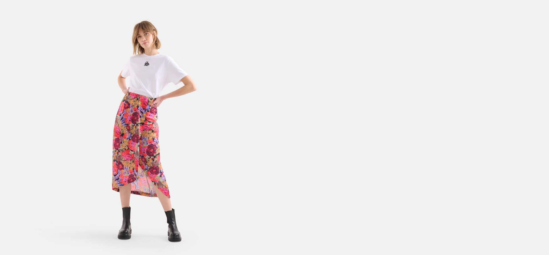 Vintage Bloemenprint Rok SHOEBY WOMEN